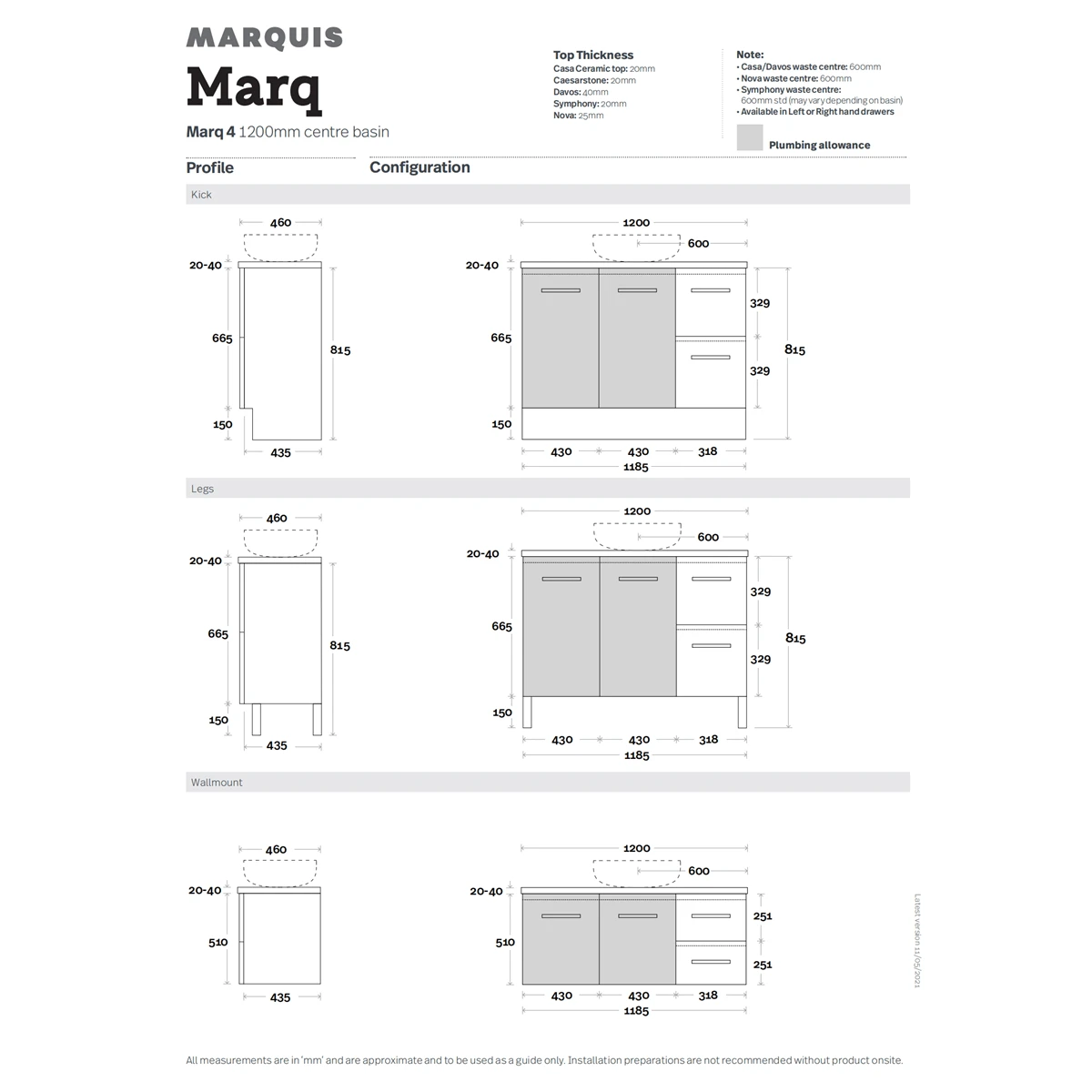 Marq Freestanding Vanity 1200mm 2 Marq Freestanding Vanity 1200mm - Image 2