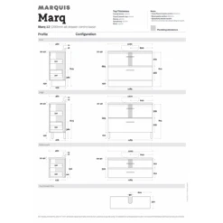 Marq Wall Hung Vanity 1200mm - All Drawer Version -HERA BATHWARE marq wall hung vanity 1200mm all drawer versiondavos polymarble 1 tap holevanitiesmarquis 855868