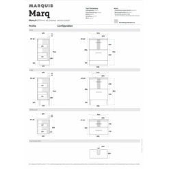 Marq Wall Hung Vanity 600mm - All Drawer Version -HERA BATHWARE marq wall hung vanity 600mm all drawer versiondavos polymarble 1 tap holevanitiesmarquis 415561