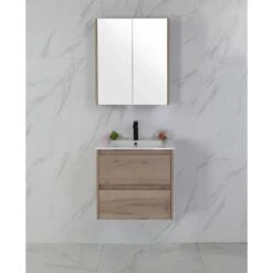 Max Timber Look Wall Hung Vanity 600mm