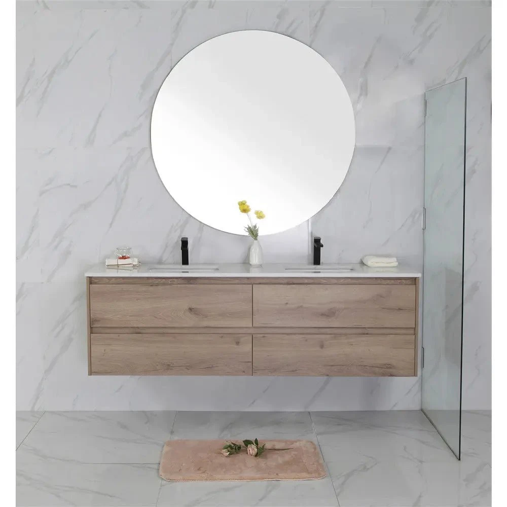 Max Timber Look Wall Hung Vanity 750mm 7 Max Timber Look Wall Hung Vanity 750mm - Image 7