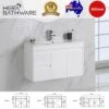 Maya Gloss White Wall Hung 360mm Depth Vanity 600mm 750mm 900mm