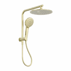 MECCA 2 IN 1 TWIN SHOWER | Nero -HERA BATHWARE mecca 2 in 1 twin shower nerobrushed goldshower setnero tapware 161268