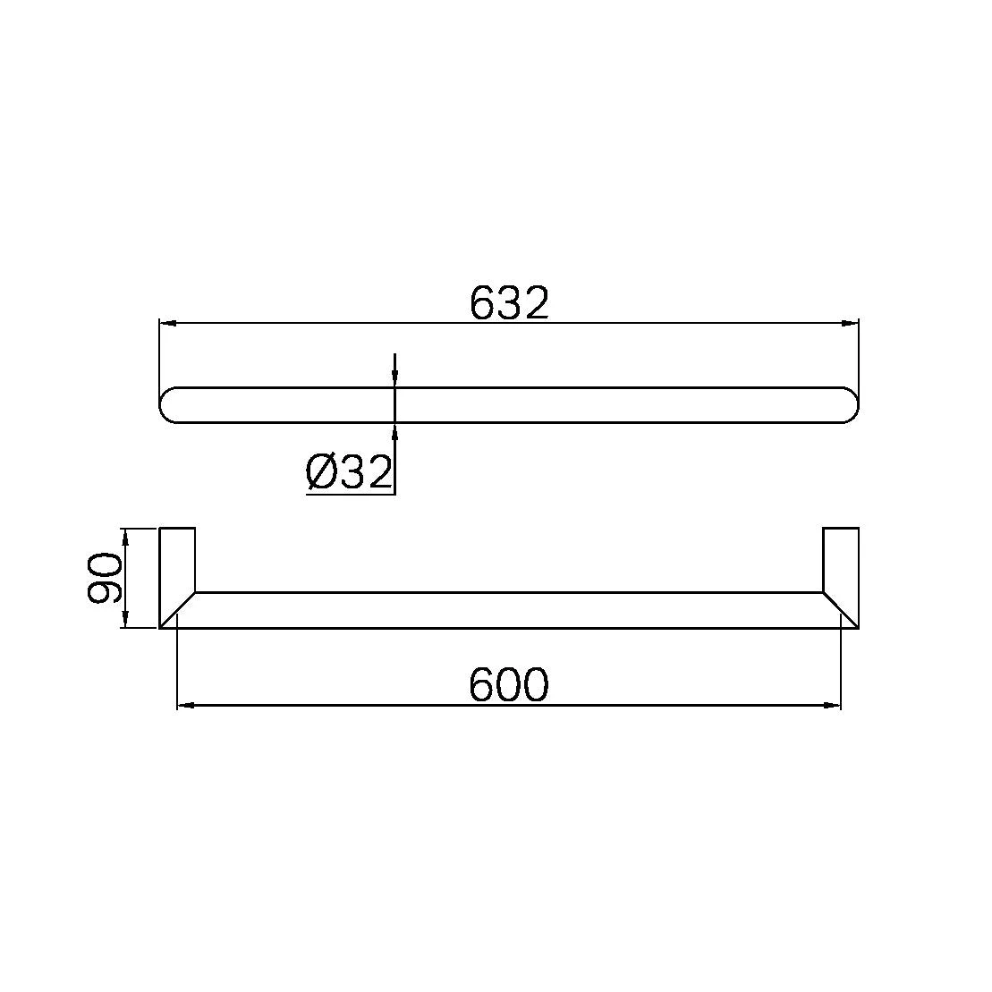MECCA 240V Single Heated Towel Rail 8 MECCA 240V Single Heated Towel Rail - Image 8