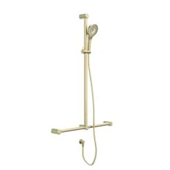 Mecca Care 32mm T Bar Grab Rail And Adjustable Shower Set 1100x750mm -HERA BATHWARE mecca care 32mm t bar grab rail and adjustable shower set 1100x750mmchromeshower railsnero tapware 483467