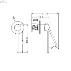 MECCA Care Shower Mixer -HERA BATHWARE mecca care shower mixerchromeshower mixernero tapware 657853
