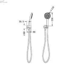 MECCA Hand Shower Bracket With Air Shower -HERA BATHWARE mecca hand shower bracket with air showermatte whitehand showernero tapware 918356