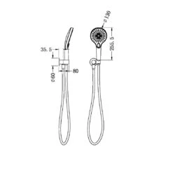 MECCA Hand Shower Bracket -HERA BATHWARE mecca hand shower bracketbrushed bronzehand showernero tapware 323721