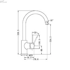 MECCA Kitchen Mixer 12 MECCA Kitchen Mixer -HERA BATHWARE mecca kitchen mixermatte blackkitchen mixernero tapware 686990
