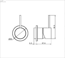 MECCA Shower Mixer Handle Up Trim Kits Only -HERA BATHWARE mecca shower mixer handle up trim kits only60mmbrushed bronzeshower mixernero tapware 888970
