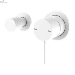 MECCA Shower Mixer Horizontal 2 Way Diverter Separate -HERA BATHWARE mecca shower mixer horizontal 2 way diverter separatematte whiteshower mixernero tapware 133909