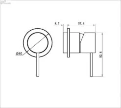 MECCA Shower Mixer Trim Kits Only 26 MECCA Shower Mixer Trim Kits Only -HERA BATHWARE mecca shower mixer trim kits only80mmmatte blackshower mixernero tapware 289857