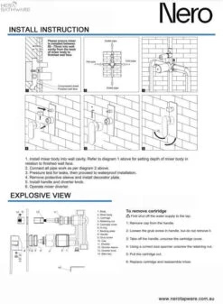 MECCA Shower Mixer With Diverter Separate -HERA BATHWARE mecca shower mixer with diverter separatebrushed bronzeshower mixernero tapware 448394