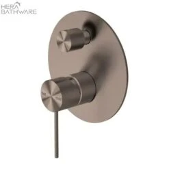 MECCA Shower Mixer With Diverter -HERA BATHWARE mecca shower mixer with diverterwith platebrushed bronzeshower mixernero tapware 408306