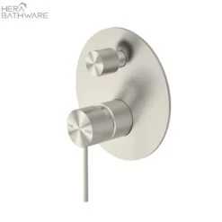 MECCA Shower Mixer With Diverter -HERA BATHWARE mecca shower mixer with diverterwith platebrushed nickelshower mixernero tapware 789910