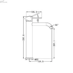 MECCA Tall Basin Mixer 15 MECCA Tall Basin Mixer -HERA BATHWARE mecca tall basin mixerbrushed bronzetall basin mixernero tapware 715251