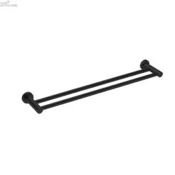 MECCA Towel Rail 600mm Double/Single 18 MECCA Towel Rail 600mm Double/Single -HERA BATHWARE mecca towel rail 600mm doublesinglematte blackdouble towel railtowel railnero tapware 455474