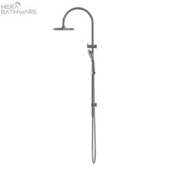 MECCA Twin Shower With Opal Shower -HERA BATHWARE mecca twin shower with opal showergun metalshower setnero tapware 511289