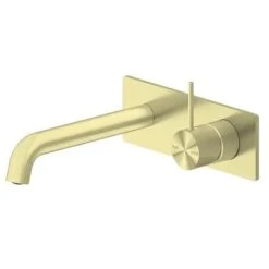 MECCA Wall Basin Mixer Spout 120mm-260mm Handle Up 13 MECCA Wall Basin Mixer Spout 120mm-260mm Handle Up -HERA BATHWARE mecca wall basin mixer spout 120mm 260mm handle up120mmbrushed goldtapwarenero tapware 154818