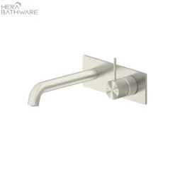 MECCA Wall Basin Mixer Spout 120mm-260mm Handle Up 10 MECCA Wall Basin Mixer Spout 120mm-260mm Handle Up -HERA BATHWARE mecca wall basin mixer spout 120mm 260mm handle up120mmbrushed nickeltapwarenero tapware 820948