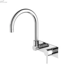 MECCA Wall Basin Mixer Swivel Spout - Handle Down
