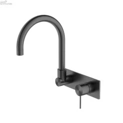 MECCA Wall Basin Mixer Swivel Spout - Handle Down -HERA BATHWARE mecca wall basin mixer swivel spout handle downgun metaltapwarenero tapware 494185