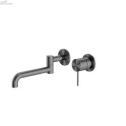 MECCA Wall Basin Mixers 225mm -HERA BATHWARE mecca wall basin mixers 225mmgun metalwall basin mixernero tapware 697411