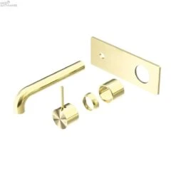 Mecca Wall Basin/Bath Mixer Handle-up Trim Kits Only -HERA BATHWARE mecca wall basinbath mixer handle up trim kits only120mmbrushed goldwall basin mixernero tapware 353415