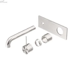Mecca Wall Basin/Bath Mixer Handle-up Trim Kits Only -HERA BATHWARE mecca wall basinbath mixer handle up trim kits only120mmbrushed nickelwall basin mixernero tapware 528037