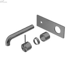 Mecca Wall Basin/Bath Mixer Handle-up Trim Kits Only -HERA BATHWARE mecca wall basinbath mixer handle up trim kits only120mmgun metalwall basin mixernero tapware 433225