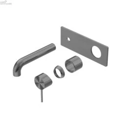 Mecca Wall Basin/Bath Mixer Trim Kits Only -HERA BATHWARE mecca wall basinbath mixer trim kits only120mmgun metalwall basin mixernero tapware 886432