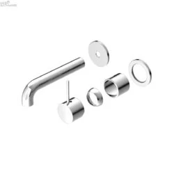 Mecca Wall Basin/Bath Mixer With Seperate Plate Handle Up Trim Kits Only