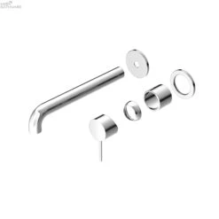 Mecca Wall Basin/Bath Mixer With Seperate Plate Trim Kits Only