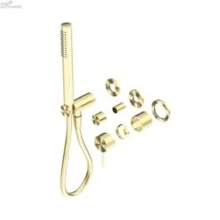 MECCA Wall Mount Handshower Divertor System Seperate - Trim Kits -HERA BATHWARE mecca wall mount handshower divertor system seperate trim kitsbrushed goldshower railsnero tapware 654039