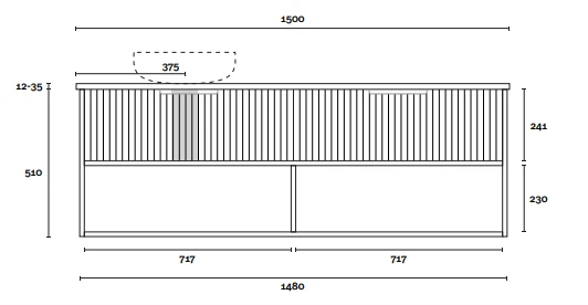 Merewether | 1500mm Wall Hung Vanity 2 Merewether | 1500mm Wall Hung Vanity - Image 2