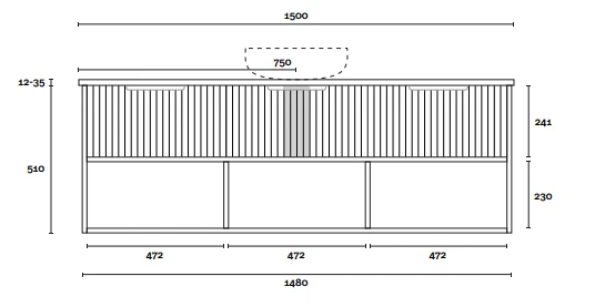 Merewether | 1500mm Wall Hung Vanity 3 Merewether | 1500mm Wall Hung Vanity - Image 3