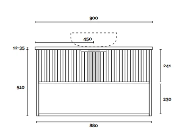 Merewether | 900mm Wall Hung Vanity 2 Merewether | 900mm Wall Hung Vanity - Image 2