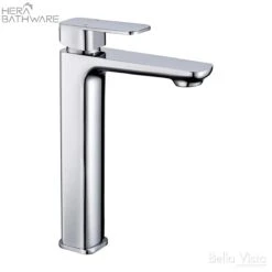 Mia Tall Basin Mixer - Chrome / Matte Black