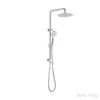 Mica Dual Shower Rail With Rain Fall Head - Round
