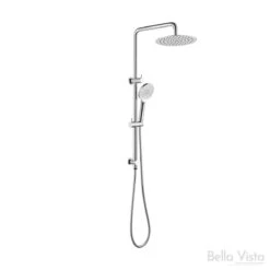 Mica Dual Shower Rail With Rain Fall Head - Round