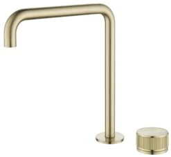 Mica Fluted Square/Goose Hob Sink/Basin Mixer Set -HERA BATHWARE mica fluted squaregoose hob sinkbasin mixer setfrench goldgoose neckbella vista 589257