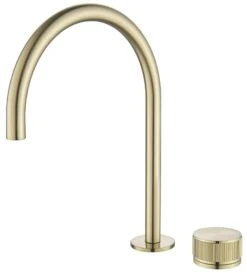 Mica Fluted Square/Goose Hob Sink/Basin Mixer Set -HERA BATHWARE mica fluted squaregoose hob sinkbasin mixer setfrench goldsoft squarebella vista 177363