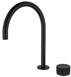 Mica Fluted Square/Goose Hob Sink/Basin Mixer Set -HERA BATHWARE mica fluted squaregoose hob sinkbasin mixer setmatte blacksoft squarebella vista 128392