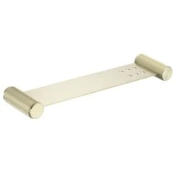 Mica Fluted Stainless Shelf – 400mm -HERA BATHWARE mica fluted stainless shelf 400mmfrench goldbathroom accessoriesbella vista 814614