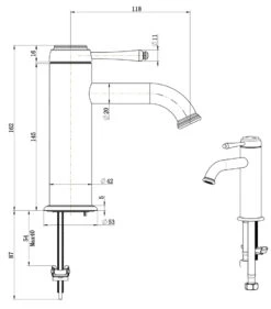 Mica Heritage Basin Mixer 11 Mica Heritage Basin Mixer -HERA BATHWARE mica heritage basin mixerdusk bronzebella vista 889939