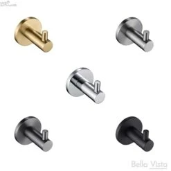 Mica Robe Hook -HERA BATHWARE mica robe hookchromerobe hookbella vista 888012