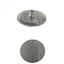 Mica Round Shower Head -HERA BATHWARE mica round shower head250mmbrushed nickelshower headbella vista 849527