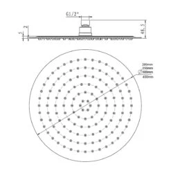 Mica Round Shower Head -HERA BATHWARE mica round shower head250mmgun metalshower headbella vista 322856