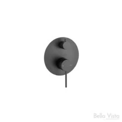 Mica Shower Mixer With Diverter With Back Plate- Chrome, Black, Brushed Nickel, Gunmetal, French Gold -HERA BATHWARE mica shower mixer with diverter with back plate chrome black brushed nickel gunmetal french goldblackshower mixer with diverterbella vista 427879