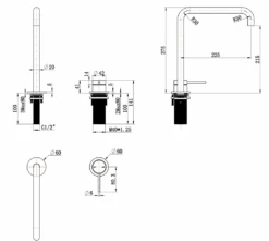 Mica Square/Goose Hob Sink/Basin Mixer Set 20 Mica Square/Goose Hob Sink/Basin Mixer Set -HERA BATHWARE mica squaregoose hob sinkbasin mixer setdusk bronzegoose neckbella vista 965495